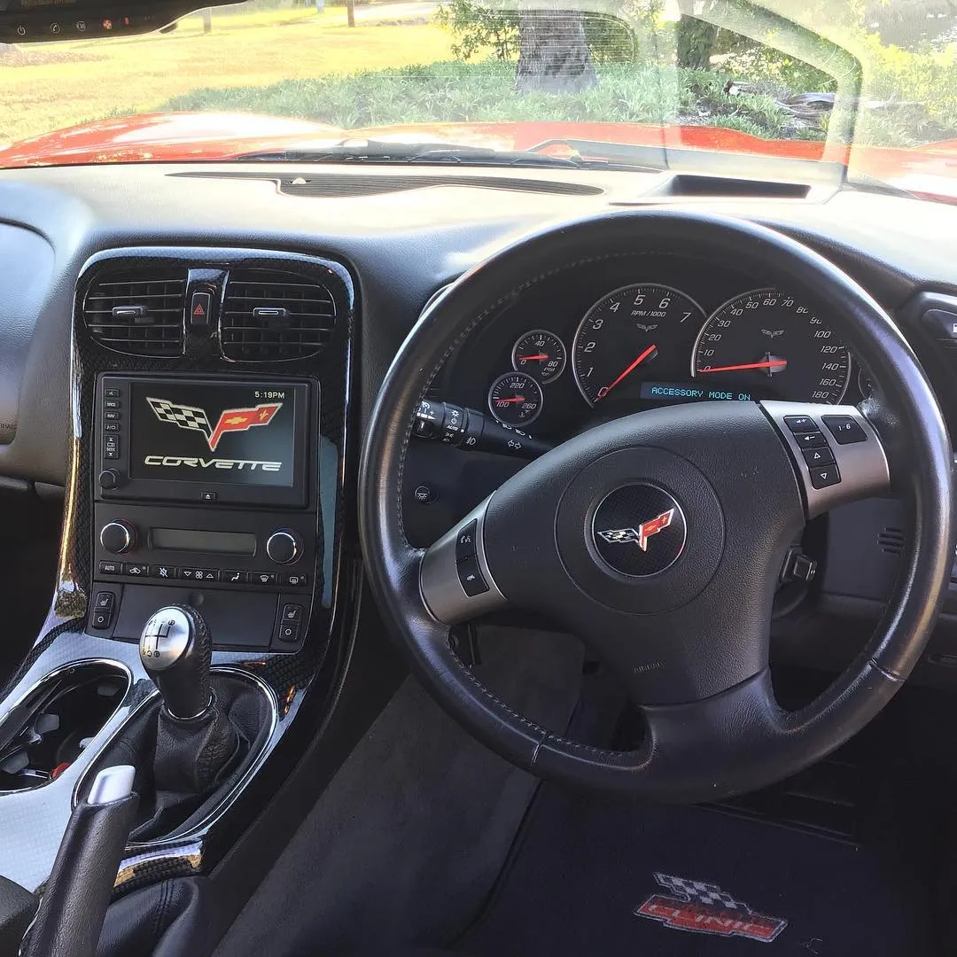 Corvette Grand Sport interior after an interior detail