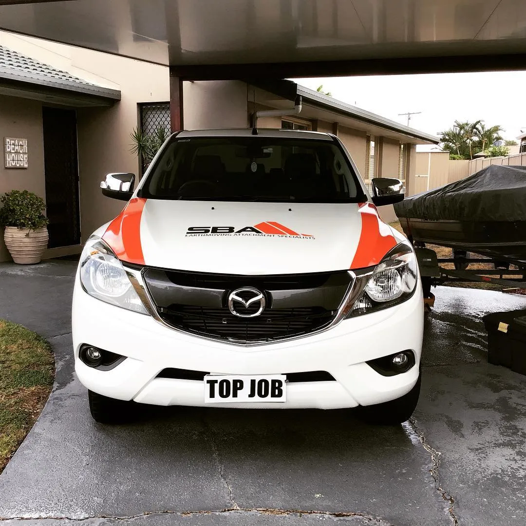 White Mazda BT-50 after a Silver package detail